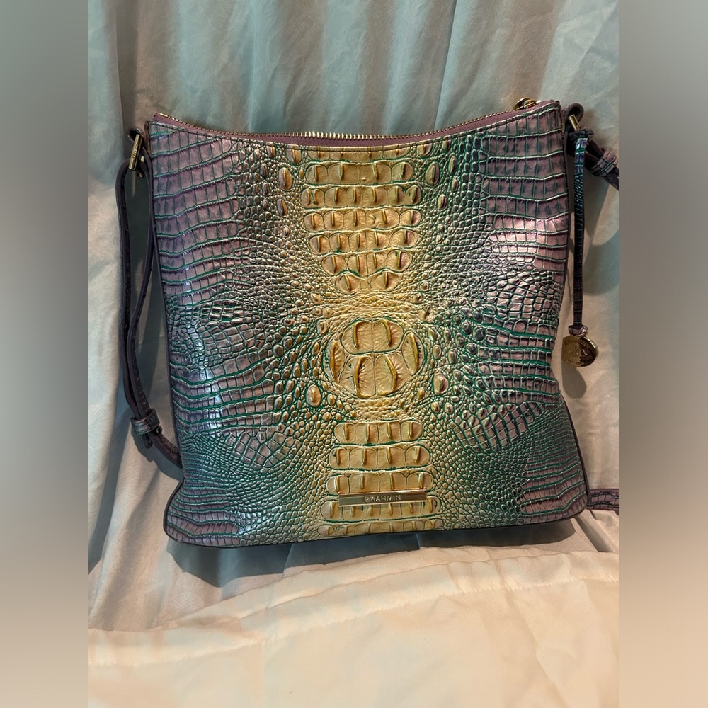 Brahmin Katie Viola Ombré Mini Melbourne authentic purse with cards and dust bag